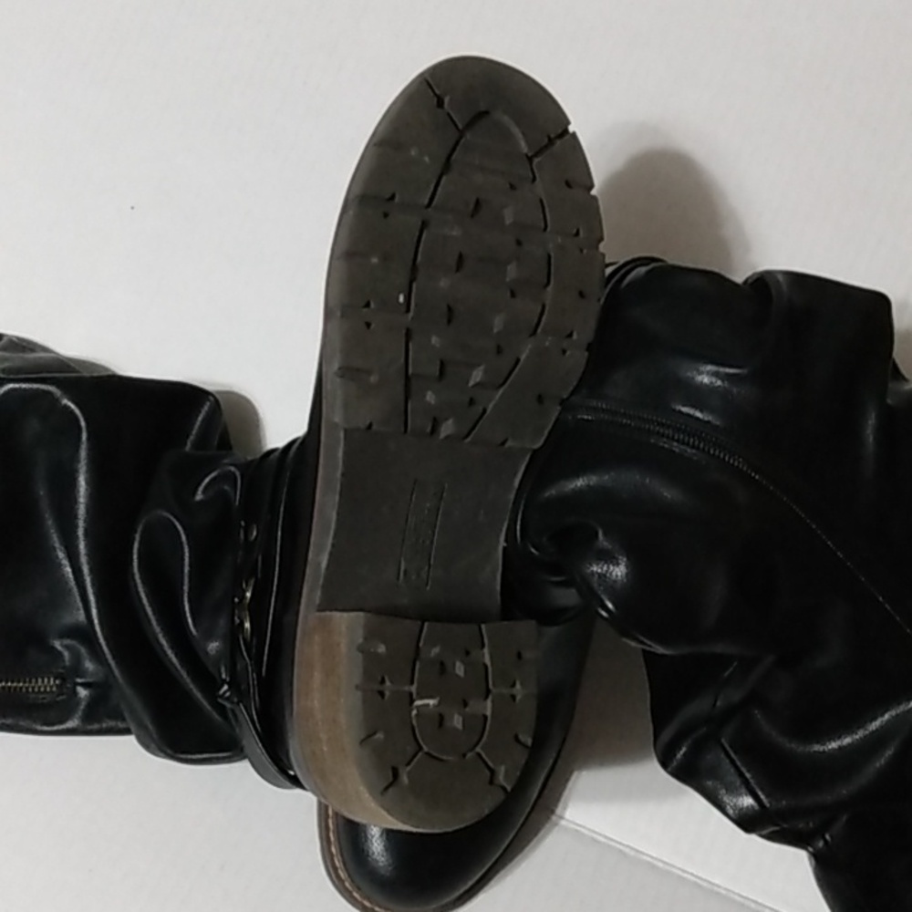 Tall Black Slouch  White Mountain crammers Boot 8.5 - Picture 10 of 16